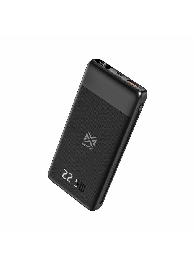 MYX PowerCore 10,000mAh Power Bank | 22.5W USB-A & 20W PD Fast Charging | Digital Display | Safety Protections (MPB541) - Image 2